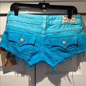NWT ombré true religion cut off shorts